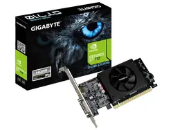 خرید قیمت کارت گرافیک گیگابایت مدل GT 710 2GB پردازنده گرافیکی NVIDIA GeForce نوع حافظه DDR5 با پورت خروجی تصویر HDMI ، DVI-D - آترا کامپیوتر