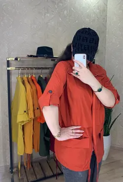 کت لنین رنگین کمان زیپ دار