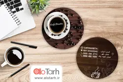 طرح کارت ویزیت دایره کافی شاپ