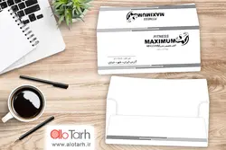 طرح پاکت نامه باشگاه بدنسازی لایه باز