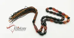 تسبیح عقیق سلیمانی با تراش هلی سایز ریز و خوش دست