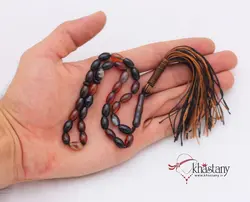 تسبیح عقیق سلیمانی با تراش هلی سایز ریز و خوش دست