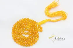 تسبیح 101 دانه سنگ عقیق زرد کد 1138
