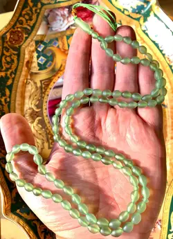 تسبیح 101 دانه شاه مقصود نباتی اصل افغان درجه دو شفاف