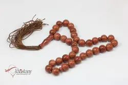 تسبیح 33 دانه سنگ دلربا قهوه ای سایز 10