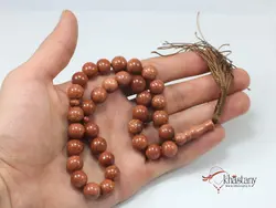 تسبیح 33 دانه سنگ دلربا قهوه ای سایز 10