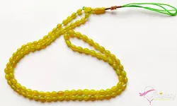 تسبیح شاه مقصود افغان درجه ۲ زرد کدر معدن کابل