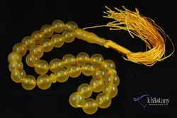 تسبیح 33 دانه سنگ جید زرد کد 941
