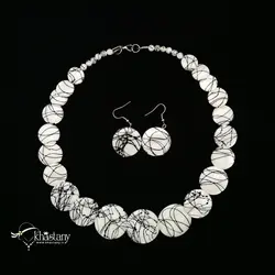 گردنبند صدف طرح دار مدل شماره 6