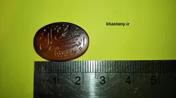 نگین عقیق حکاکی شده ذکر صلوات با خط گود نستعلیق