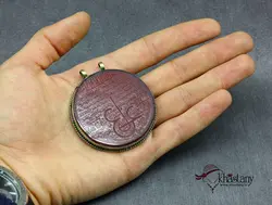 نگین طرح عقیق با خط برجسته دعای لوح عین علی (طرح قدیم)