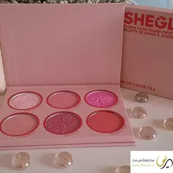 پالت شش رنگ رژگونه برند شیگلم مدل FLORAL FLUSH BLUSH