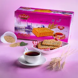 بیسکویت  با آرد جو و تزیین کنجد و شوید فرخنده - 1630 گرم