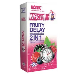 کاندوم تاخیری مدل FRUITY 2IN 1 کدکس - بسته 12 عددی