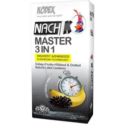 کاندوم تاخیری مدل Master 3 In 1 کدکس - بسته 12 عددی