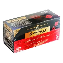 چای سیاه کیسه ای سنتی انگلیسی توینینگز - 25 عددی