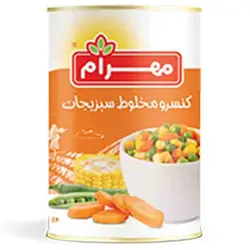 کنسرو مخلوط سبزیجات مهرام - 400 گرم