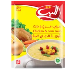 سوپ نیمه آماده مرغ و ذرت الیت - 65 گرم