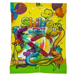 پاستیل میوه ای مدل Party Snakes شیبا - 90 گرم