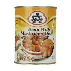 کنسرو لوبیا چیتی با قارچ یک و یک - 380 گرم