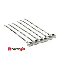 نی استیل قاشق دار ساده SJ