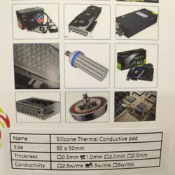 پد سیلیکونی (حرارتی) 5.5 وات با ضخامت یک میلیمتر