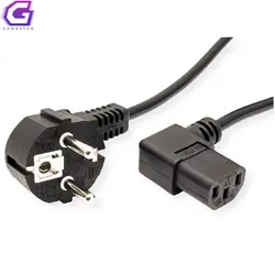 کابل برق پاور کامپیوتر سر کج 1.5 متری 16 آمپر