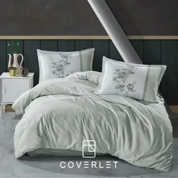 روتختی هتلی سبز طرح‌دار کاوری مدل Suave - کاورلت