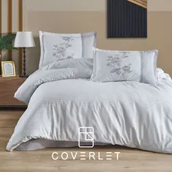 روتختی هتلی سفید طرح‌دار کاوری مدل Suave - کاورلت