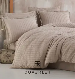 روتختی منگوله‌ای بژ کاوری مدل Estina - کاورلت