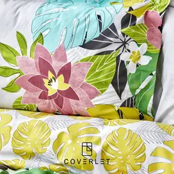 روتختی سبز طرح‌‌دار کاوری دونفره مدل Tropic - کاورلت