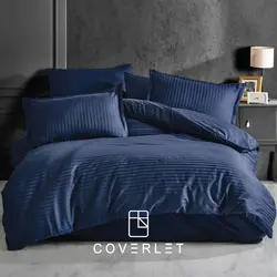 روتختی هتلی سرمه‌ای کاوری مدل Cizgili - کاورلت