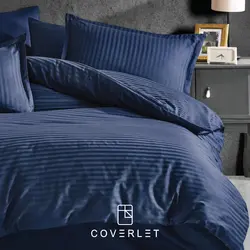 روتختی هتلی سرمه‌ای کاوری مدل Cizgili - کاورلت