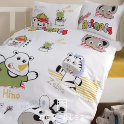 روتختی نوزادی سفید طرح Animals - کاورلت