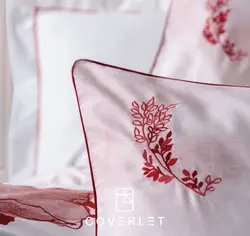 روتختی سفید قرمز دونفره طرح‌دار کاوری مدل Gules - کاورلت