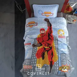 روتختی پنبه دوزی پسرانه طرح ابرقهرمان مدل Superhero - کاورلت