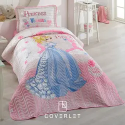 روتختی پنبه دوزی دخترانه طرح پرنسس مدل Vanessa - کاورلت