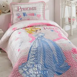 روتختی پنبه دوزی دخترانه طرح پرنسس مدل Vanessa - کاورلت