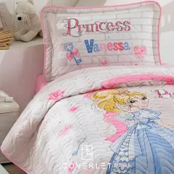 روتختی پنبه دوزی دخترانه طرح پرنسس مدل Vanessa - کاورلت