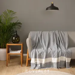 شال تخت و مبل رنگ طوسی تیره مدل Wilma (۲ سایز) - کاورلت