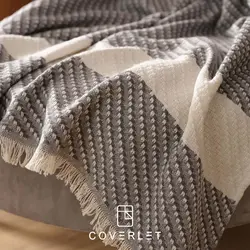 شال تخت و مبل رنگ طوسی تیره مدل Wilma (۲ سایز) - کاورلت