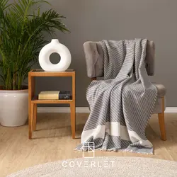 شال تخت و مبل رنگ طوسی تیره مدل Wilma (۲ سایز) - کاورلت