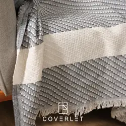 شال تخت و مبل رنگ طوسی تیره مدل Wilma (۲ سایز) - کاورلت