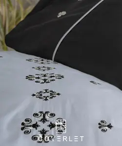 روتختی دونفره مشکی طوسی کاوری مدل Elisa - کاورلت