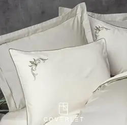 روتختی دونفره بژ کرم گلدوزی کاوری مدل Teresa - کاورلت