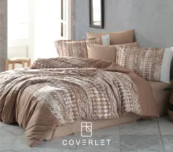 روتختی قهوه‌ای طرح‌دار کاوری مدل Coza - کاورلت