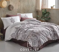 روتختی سفید گل‌دار کاوری دونفره مدل Azka - کاورلت