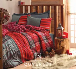 روتختی کاوری قرمز چهارخانه طرح Santa - کاورلت