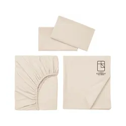 نیم ست روتختی ۴ تیکه (ملحفه کشدوزی + ملحفه روانداز + ۲ روبالشتی) - کاورلت