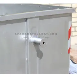 سطل زباله 1100لیتری فلزی بدون درب مکعب